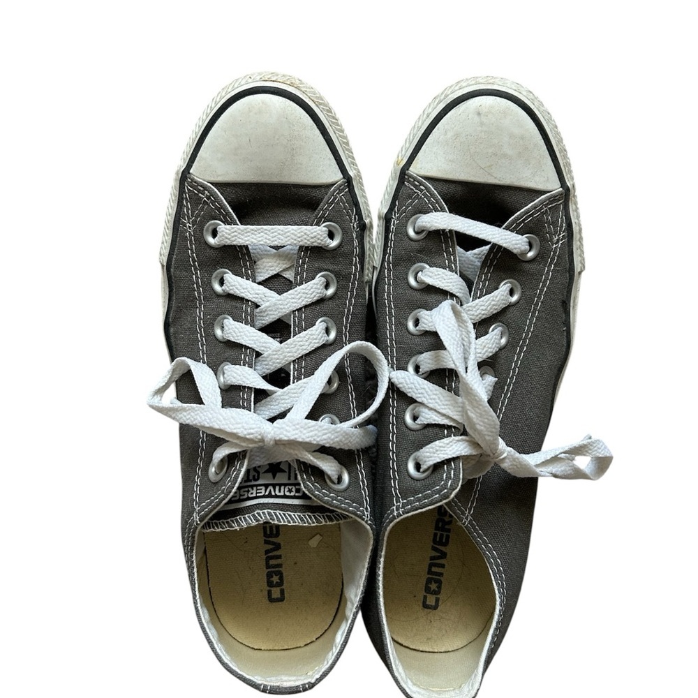 Converse Charcoal Canvas Sneakers Size 8